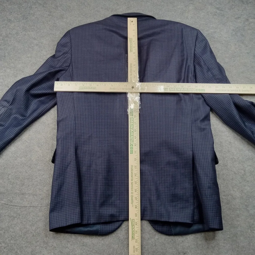Peter Millar Blazer Mens 42 Blue Check Sport Coat Jacket Two Button‎ Formal*